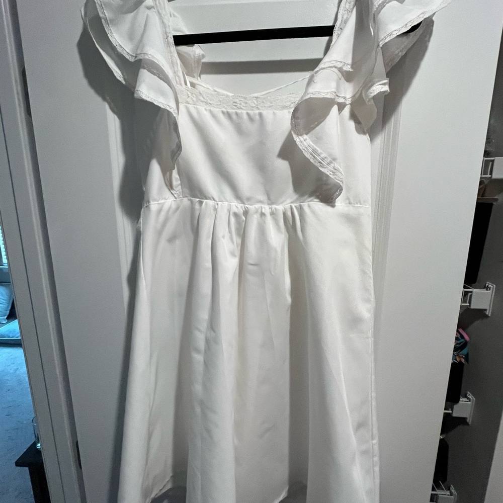 Lulu's White Ruffled Dress - Picture 3 of 6